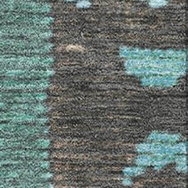 HomeRoots 5' X 8' Tribal Area Rug in Brown, Teal & Ivory – Washable, Stain Resistant & UV Protected for Homes 709020