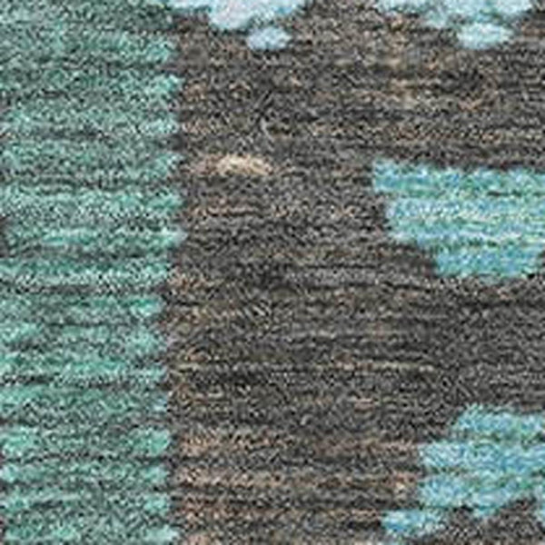 HomeRoots 9' X 12' Tribal Area Rug in Brown, Teal & Ivory - Washable, UV-Protected, Durable & Stylish Design 709023