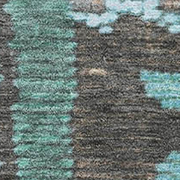 HomeRoots 10' Washable Brown Teal and Ivory Tribal Area Rug with UV Protection for Stylish Low-Maintenance Homes 709024