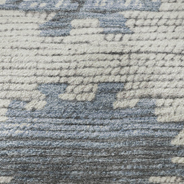 HomeRoots 5' X 8' Denim Blue Tribal Area Rug - Stylish, Washable, UV Protected, Soft & Durable for Busy Homes 709026