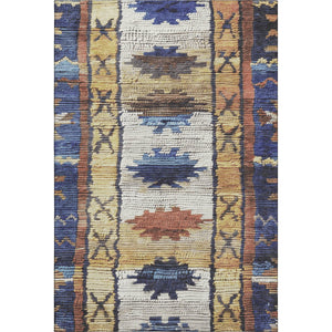 HomeRoots 9' X 12' Gold Copper Ivory Tribal Washable Area Rug - Durable, UV Protected, Ideal for High-Traffic Spaces 709035