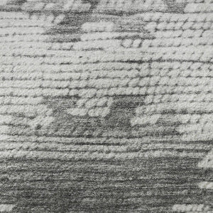 HomeRoots 8' X 10' Gray Charcoal & Ivory Tribal Area Rug - Washable, UV-Protected, Stain-Resistant Design! 709040