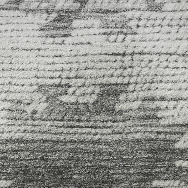 HomeRoots 8' X 10' Gray Charcoal & Ivory Tribal Area Rug - Washable, UV-Protected, Stain-Resistant Design! 709040