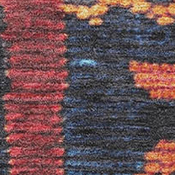 HomeRoots 9' X 12' Vibrant Navy Blue Tribal Area Rug - Stain-Resistant, Durable, UV Protected for High Traffic Spaces 709047