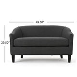 Christopher Knight Home® - Noble House - Justine Dark Grey Fabric Loveseat