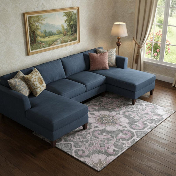 HomeRoots 10' X 14' Washable Pink Floral Medallion Area Rug – Durable, Stain Resistant & UV Protected for Homes 709078