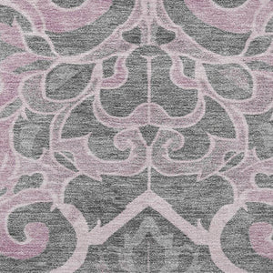 HomeRoots 10' X 14' Washable Pink Floral Medallion Area Rug – Durable, Stain Resistant & UV Protected for Homes 709078