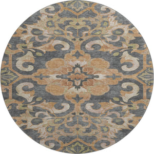 HomeRoots 8' X 10' Floral Medallion Area Rug – Washable, UV Protected, Durable Design for Homes with Kids & Pets 709094