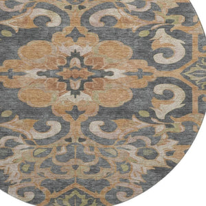 HomeRoots 8' X 10' Floral Medallion Area Rug – Washable, UV Protected, Durable Design for Homes with Kids & Pets 709094