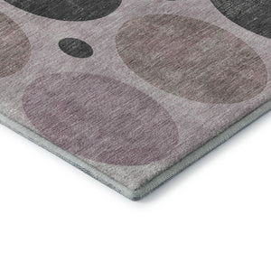HomeRoots 10' X 14' Blush Charcoal Ivory Geometric Washable Area Rug – Stain Resistant, UV Protected & Stylish! 709150
