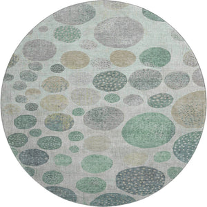 HomeRoots 8' X 10' Sage Beige and Tan Geometric Area Rug - Stylish, Durable, Washable with UV Protection! 709238