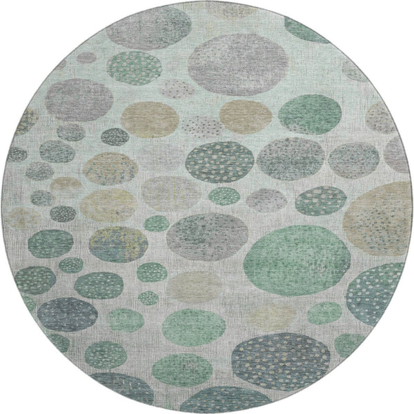 HomeRoots 8' X 10' Sage Beige and Tan Geometric Area Rug - Stylish, Durable, Washable with UV Protection! 709238