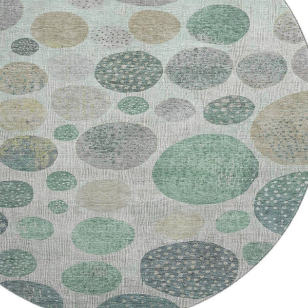 HomeRoots 8' X 10' Sage Beige and Tan Geometric Area Rug - Stylish, Durable, Washable with UV Protection! 709238