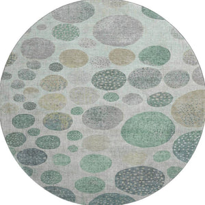 HomeRoots 8' X 10' Sage Beige and Tan Geometric Area Rug - Stylish, Durable, Washable with UV Protection! 709238