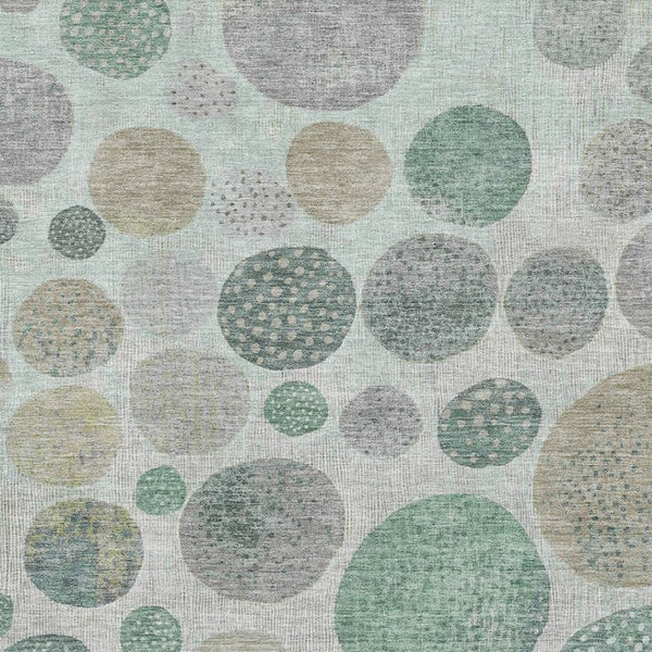 HomeRoots 9' X 12' Sage Beige & Tan Geometric Area Rug - Washable, UV-Protected, Durable for High-Traffic Spaces 709239
