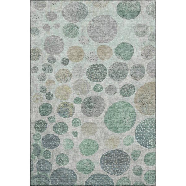 HomeRoots 10' X 14' Sage Beige & Tan Geometric Area Rug - Washable, UV-Protected & Perfect for High-Traffic Spaces 709240