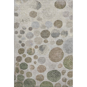 HomeRoots 5' X 8' Taupe Beige & Ivory Geometric Area Rug - Washable, Stain Resistant & UV Protected for Homes 709248