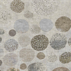 HomeRoots 5' X 8' Taupe Beige & Ivory Geometric Area Rug - Washable, Stain Resistant & UV Protected for Homes 709248