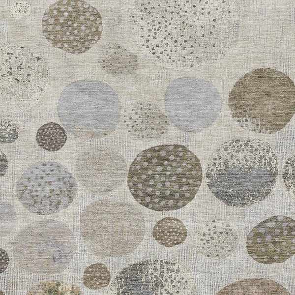 HomeRoots 5' X 8' Taupe Beige & Ivory Geometric Area Rug - Washable, Stain Resistant & UV Protected for Homes 709248