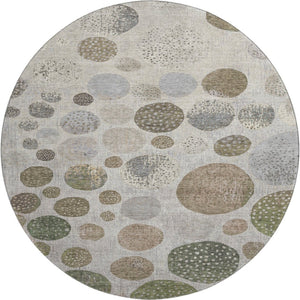 HomeRoots 8' X 10' Taupe Beige & Ivory Geometric Washable Area Rug - UV Protected, Stain Resistant & Stylish 709250