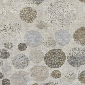 HomeRoots 9' X 12' Taupe Beige Ivory Geometric Area Rug – Washable, UV Protected, Non-Slip for Busy Homes 709251