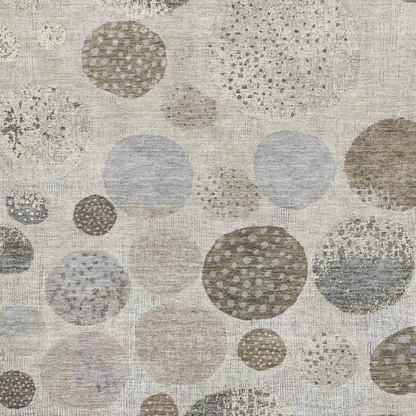 HomeRoots 10' X 14' Taupe Beige & Ivory Geometric Area Rug - Stain Resistant, UV Protected, Easy Care Style! 709252