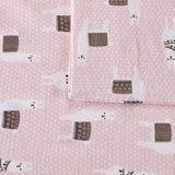 Intelligent Design Cozy Soft Casual Cotton Flannel Printed Sheet Set ID20-1534 Pink Llamas