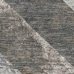 HomeRoots 10' X 14' Stylish Brown Gray Ivory Geometric Area Rug - Washable, UV Protected, Stain Resistant Design 709288