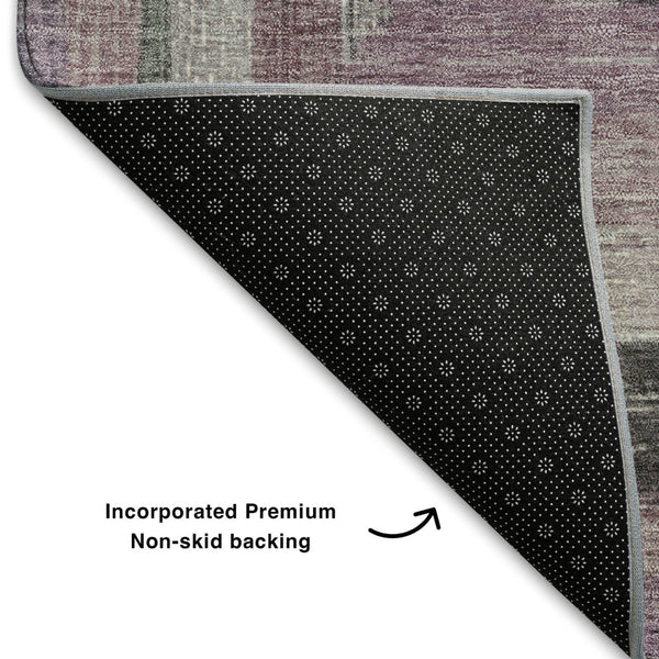 HomeRoots 8' X 10' Stylish Blush Ivory Charcoal Geometric Area Rug - Washable, UV Protected, Family-Friendly! 709322
