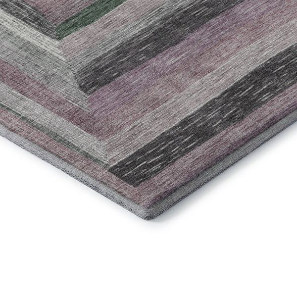 HomeRoots 8' X 10' Stylish Blush Ivory Charcoal Geometric Area Rug - Washable, UV Protected, Family-Friendly! 709322