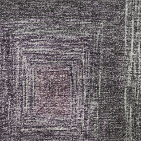 HomeRoots 8' X 10' Stylish Blush Ivory Charcoal Geometric Area Rug - Washable, UV Protected, Family-Friendly! 709322