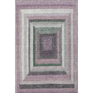 HomeRoots 10' X 14' Blush Ivory Charcoal Geometric Area Rug – Washable, UV-Protected, Perfect for Families! 709324