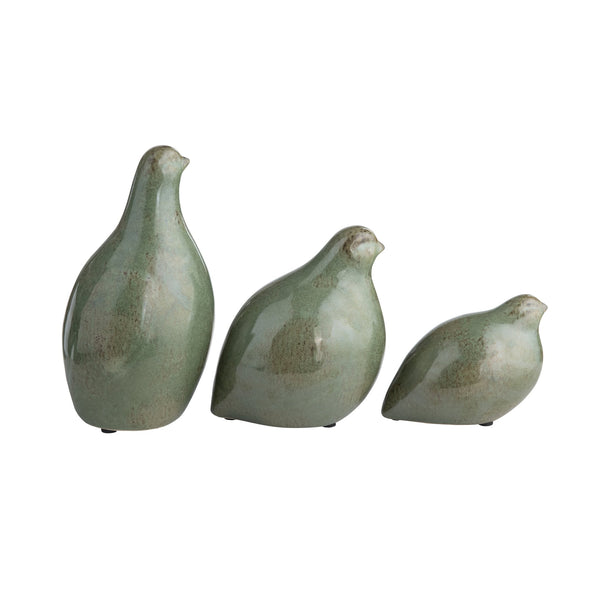 Crestview Collection Partridge Statues - Elegant China Bird Decor By Crestview For Home & Garden - Unique Accessories   Cvdzep035a