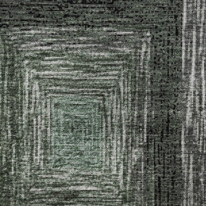 HomeRoots 8' X 10' Pale Aqua Ivory Gray Geometric Washable Area Rug - Durable, Stylish, UV Protected Design! 709352