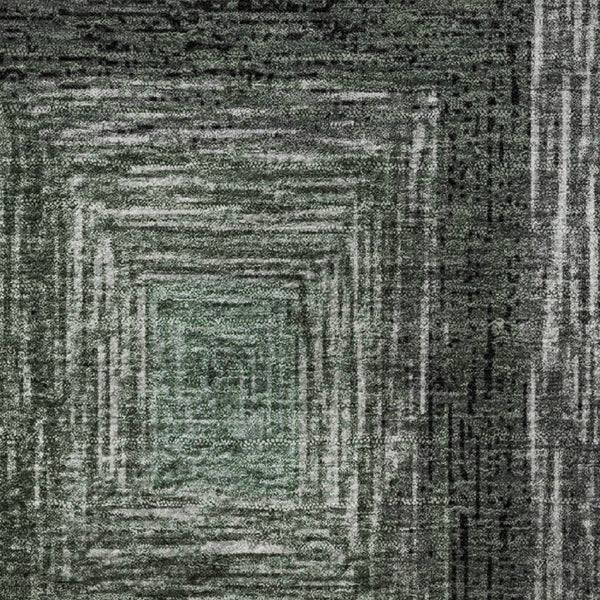 HomeRoots 8' X 10' Pale Aqua Ivory Gray Geometric Washable Area Rug - Durable, Stylish, UV Protected Design! 709352