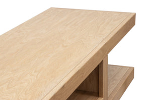 English Elm Laurel Canyon 85" Tv Stand For Tvs Up To 95", Fully Assembled, Rustic Oak Finish, Open Shelving Design B108P292267