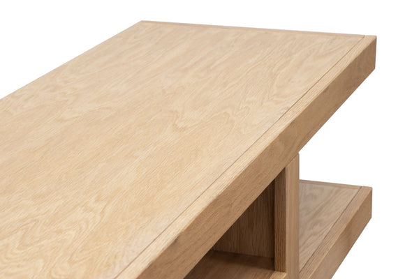 English Elm Laurel Canyon 85" Tv Stand For Tvs Up To 95", Fully Assembled, Rustic Oak Finish, Open Shelving Design B108P292267