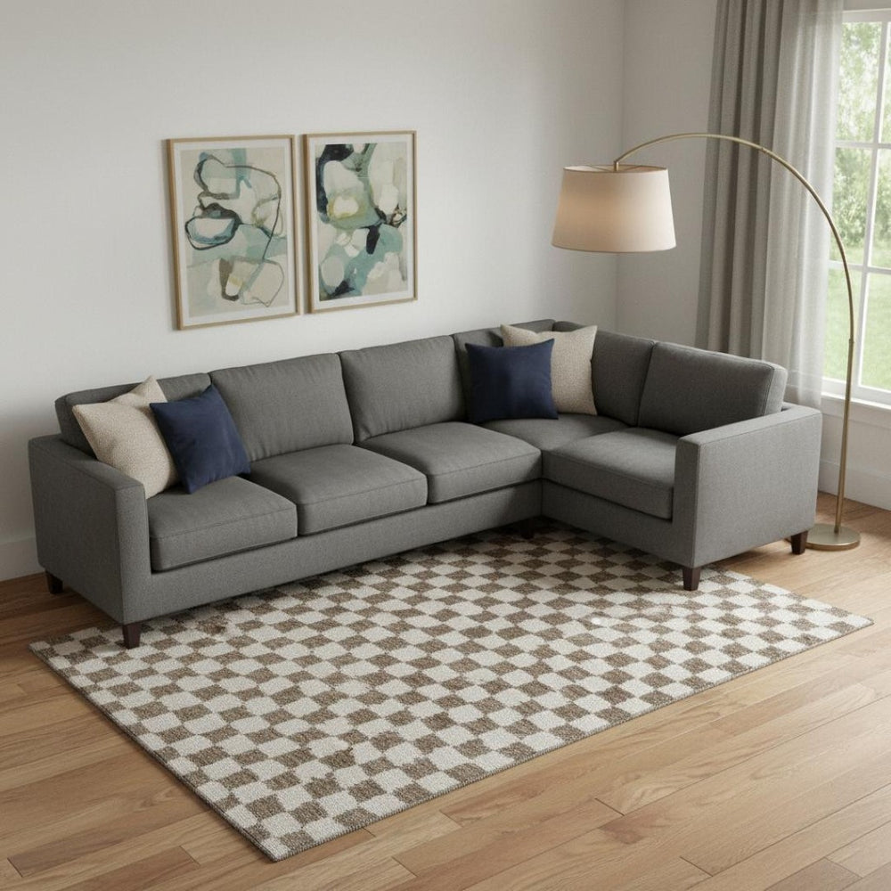 HomeRoots 10' Brown and Ivory Geometric Area Rug - Washable, UV Protected, Durable & Perfect for Families! 709378