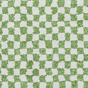 HomeRoots 5' X 8' Green & Ivory Geometric Area Rug - Washable, Durable, UV Protected for Families & Pets 709380
