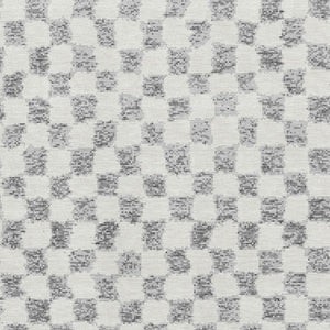 HomeRoots 5' X 8' Gray and Ivory Geometric Area Rug – Stylish, Washable, UV Protected for Modern Homes & Spaces 709386
