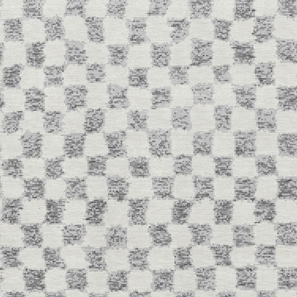 HomeRoots 5' X 8' Gray and Ivory Geometric Area Rug – Stylish, Washable, UV Protected for Modern Homes & Spaces 709386
