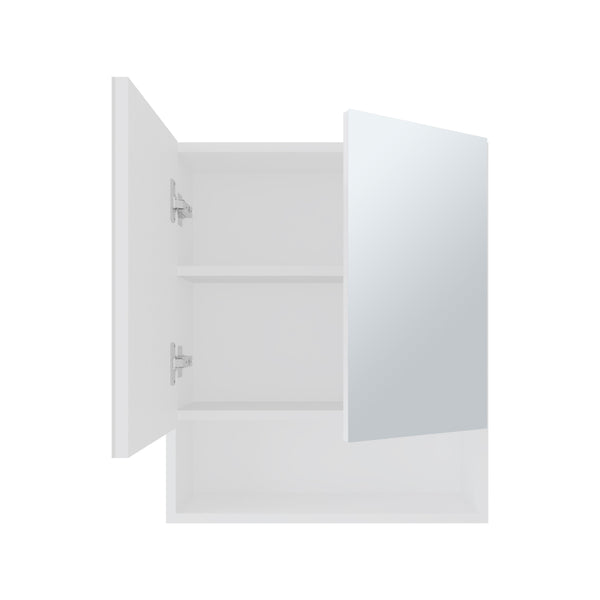 English Elm Medicine Cabinet White Engineered Wood with Mirror, 2 Doors & 3 Shelves, Compact Durable Eco-Friendly Design B097P296819