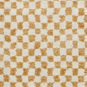 HomeRoots 10' X 14' Orange Geometric Area Rug - Washable, UV Protected, Stain Resistant for High-Traffic Spaces 709402