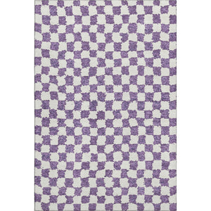 HomeRoots 10' X 14' Purple & Ivory Geometric Area Rug – Washable, UV-Protected, Durable for High-Traffic Spaces 709414