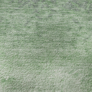 HomeRoots 10' Green and Ivory Damask Area Rug - Washable, UV Protected, Stain-Resistant for Elegant Spaces 709438