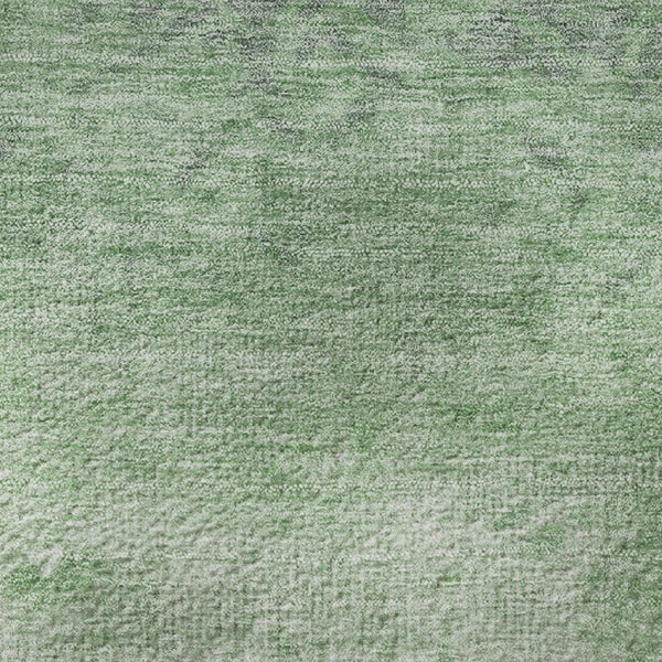HomeRoots 10' Green and Ivory Damask Area Rug - Washable, UV Protected, Stain-Resistant for Elegant Spaces 709438