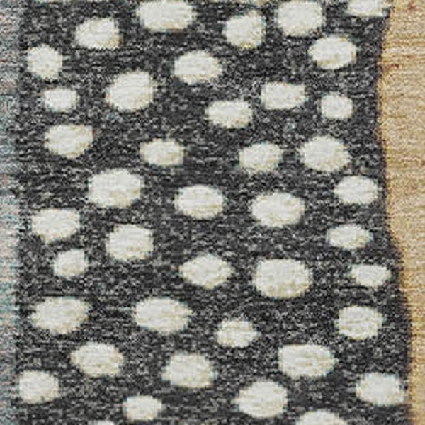 HomeRoots 8' X 10' Geometric Washable Area Rug in Black, Gold & Ivory - Durable, Stylish, and UV Protected! 709454