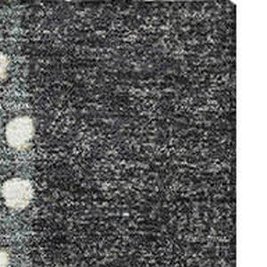 HomeRoots 9' X 12' Washable Black Gold Ivory Geometric Area Rug with UV Protection for Modern Homes 709455