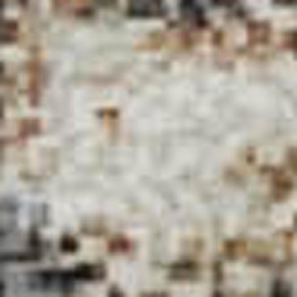 HomeRoots 5' Geometric Washable Area Rug in Brown, Ivory & Gray – Durable, UV-Protected, Ideal for High-Traffic Spaces 709458