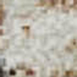 HomeRoots 8' Round Geometric Washable Rug in Brown, Ivory & Gray - Durable, Stain-Resistant, UV Protected! 709459